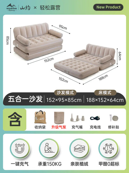 Inflatable Sofa Bed for Camping and Home Use